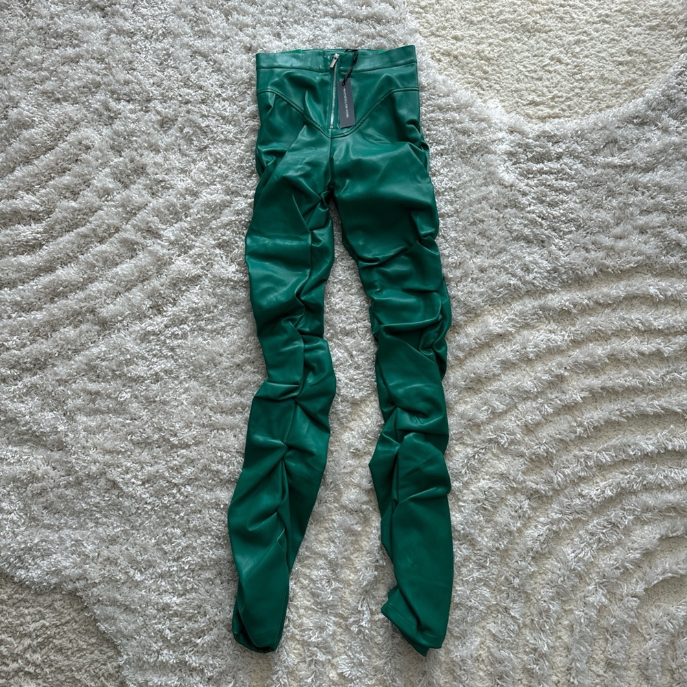 MANIERE DE VOIR vegan leather flared trousers *NWTS*